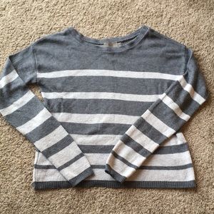 Gray striped sweater